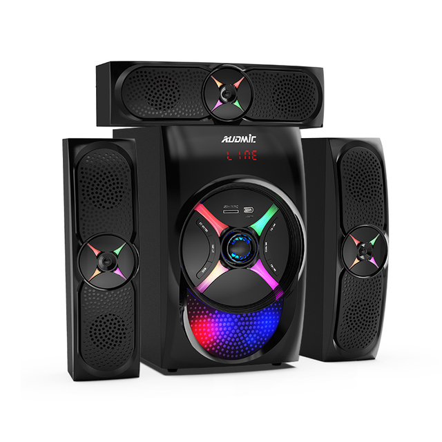 Hot Stereo Sound With MDF Wooden Material BT/TF/USB Function Wired Heavy Bass 3.1 Multimedia Home Theater Bluetooth Speaker