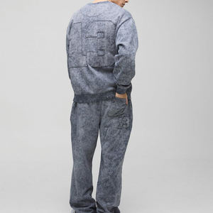 Sweat-shirt surdimensionné pour homme à col ras du cou en polaire de qualité supérieure - Product Image 3