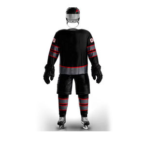 Uniformes d'équipe de hockey sur glace les plus vendus conception personnalisée maillot à manches longues avec short ODM fabricant OEM fabriqué au Pakistan - Product Image 3