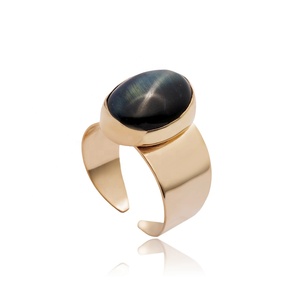 Oval Shape CZ Stone <b>Adjustable</b> <b>Ring</b> Wholesale Fine Women Gold Bezel Jewelry Trendy 925 Silver Sterling Jewellery - Product Image 5