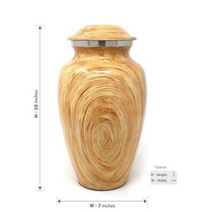 Urnas de cremación de aluminio hechas a mano con intrincados patrones impresos que ofrecen un tributo sofisticado a los seres queridos - Product Image 3