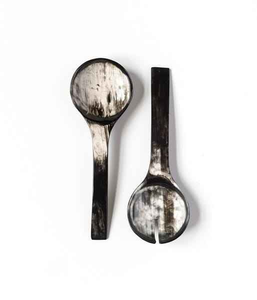 Decent Shape Natural Buffalo Horn Flatware Spoon for Coffee Tea <b>Wine</b> Horn Spoon <b>Set</b> Kitchenware Utensils Dinnerware Horn Spoons - Product Image 1