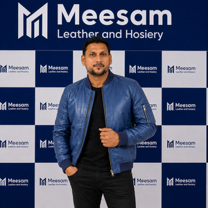2007-2026 Model Men's Blue Leather <b>Bomber</b> <b>Jackets</b> New Fashion Coats <b>Jackets</b> Eco-Friendly Breathable Windproof <b>Vintage</b> <b>Jacket</b> - Product Image 1