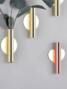 Pegatina de decoración de pared, florero de Metal y maceta colgante de plantas de imitación, montada en la pared para decoración del hogar y fines de regalo - Product Image 4