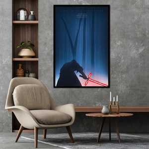 Póster de Estilo Artístico Moderno de Star Wars Episodio 7: El Despertar de Kylo Ren, con Marco Negro para Pared - Product Image 1
