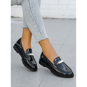 Chaussures plates pour femmes SEASTAR, style preppy, collège, avec strass, semelle épaisse, à enfiler, pour extérieur, bureau, hôtel, CM15 - Product Image 3