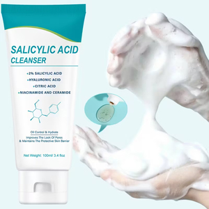 Nettoyant Visage OEM Marque Privée à 2% d'Acide Salicylique – Traitement Anti-Acné, Contrôle du Sébum, Nettoyage en Profondeur des <span class=keywords><strong>Pores</strong></span> pour Peaux Grasses - Product Image 4