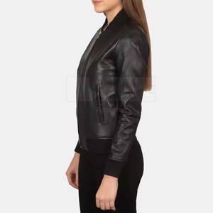 Veste en cuir tricotée respirante à séchage rapide pour femmes pour l'automne et l'hiver - Product Image 2