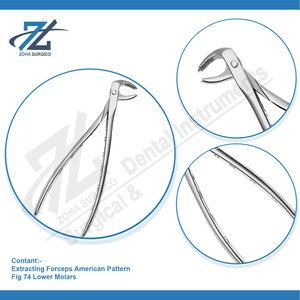Pince à extraire motif américain Fig 74 molaires inférieures allemand haute qualité Starnderd ensemble d'instruments chirurgicaux dentaires Pakistan - Product Image 4