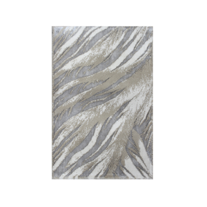 Tapis de bain en coton recyclé teint en fil jacquard Tanya Ecru Beige, fabrication privée, fabriqué en Turquie - Product Image 3