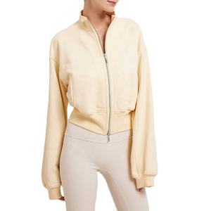 Haut court de couleur contrastante pour femme, ensemble de jogging à capuche et pantalon, vêtements d'entraînement - Product Image 1