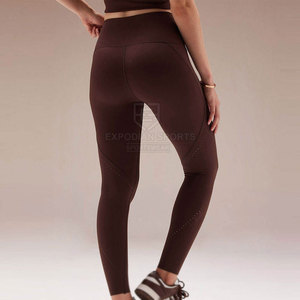 Servicio OEM Leggings de yoga sólidos de cintura media para mujer Transpirable Ligero Ropa de gimnasio de secado rápido Mejor precio para la venta en línea - Product Image 3