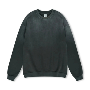 เสื้อสเวตเตอร์แบบสวมหัวสำหรับผู้ชายเสื้อสเวตเชิ้ตผ้าคอตตอนเนื้อหนาทรงหลวมแบบย้อนยุค - Product Image 3