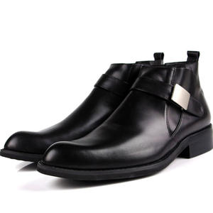 Bottines élégantes en cuir de vachette pleine fleur avec doublure respirante et résistantes à l'usure pour le quotidien, les trajets et les activités de plein air - Product Image 1