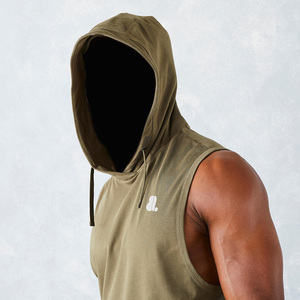 Camiseta sin Mangas para Hombre con Bordado y Tejido de Fibra de Bambú y Algodón para Entrenamiento - Product Image 5