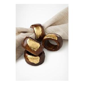 Natural Raw Dark Brown Wooden <b>Napkin</b> Rings for Dining Kitchen <b>Party</b> Wedding Bedroom Bathroom Outdoor Table Design Tissue Boxes - Product Image 3