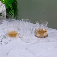 Ensemble de 6 verres à whisky en verre transparent au design moderne, grande capacité, lavables au lave-vaisselle, pour les fêtes