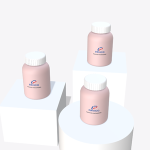 Cilindro de plástico PET Rosa impreso personalizado de alta calidad, botella de embalaje de pastillas de vitamina y medicina hecha en Vietnam - Product Image 4