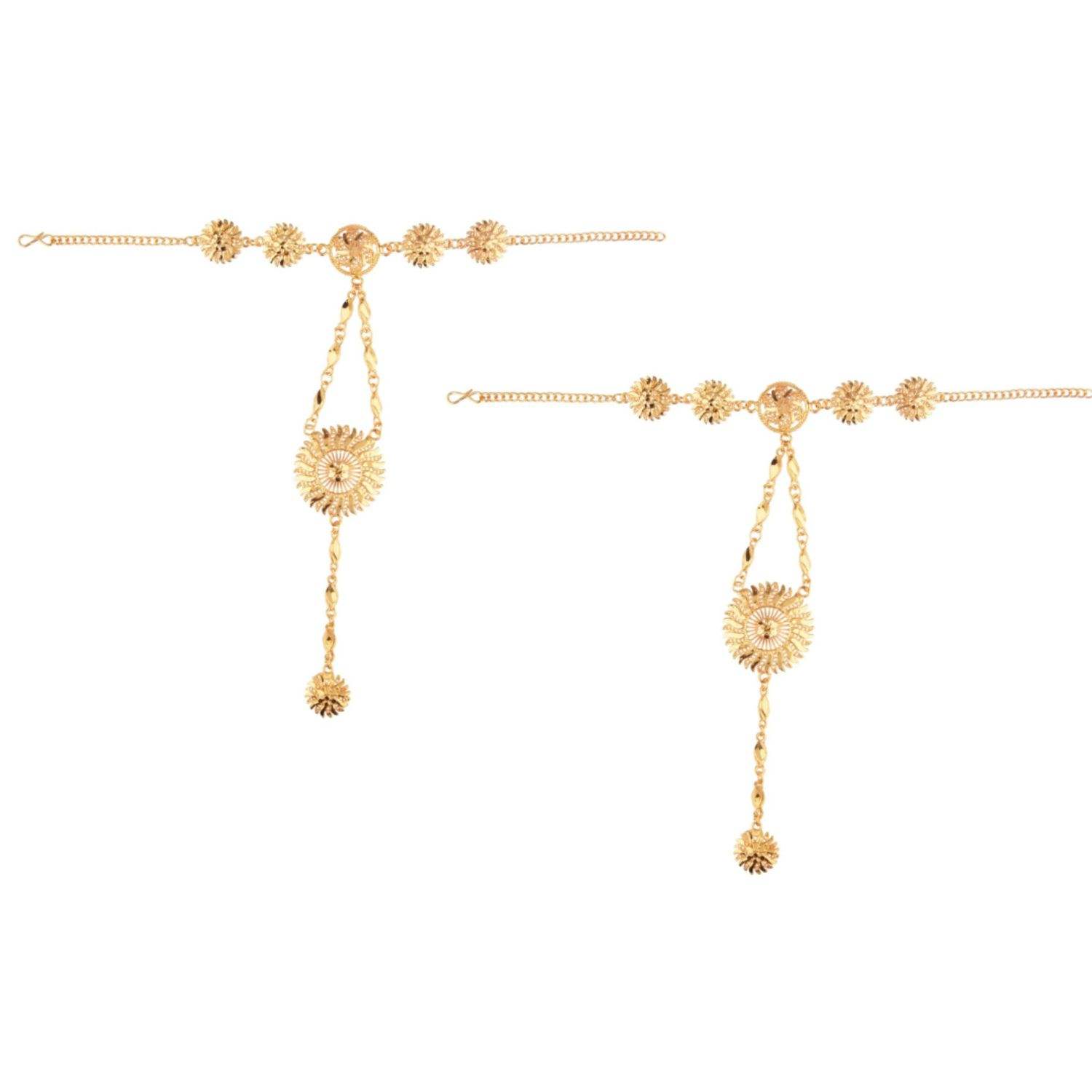 Bague de doigt indienne chaîne bracelet de mariée bijoux harnais