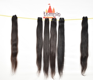 Haute qualité vierge indienne femmes lâche vague profonde Extensions de cheveux noir couleur naturelle pas cher Double trame Machine traitement haute - Product Image 1