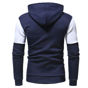 Sweats à capuche et sweatshirts en molleton de coton uni teints d'automne pour hommes-Vêtements de fitness en plein air - Product Image 3