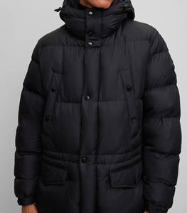 เสื้อแจ็คเก็ตแขนยาวผ้าแคนวาสไนลอนสำหรับผู้ชายไซส์ใหญ่ สไตล์วินเทจ สตรีทแวร์ คอสูง แต่งโลโก้ด้านหน้า ใส่ได้ในฤดูหนาว ให้ความอบอุ่น - Product Image 4