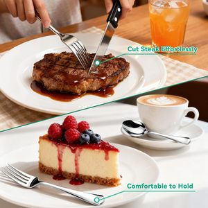 Juego de Cubiertos de Acero Inoxidable de Alta Calidad, Aptos para Lavavajillas y Ecológicos, para Cenas Festivas y Uso Diario - Product Image 4