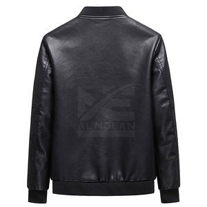Vente chaude Nouvelle mode Veste en cuir coupe-vent d'hiver pour hommes avec col montant Vêtements pour hommes - Product Image 2