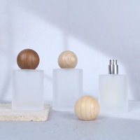 Flacon pulvérisateur de parfum en verre dépoli de luxe en gros, 30 ml, 50 ml, rechargeable, emballage haut de gamme, atomiseur