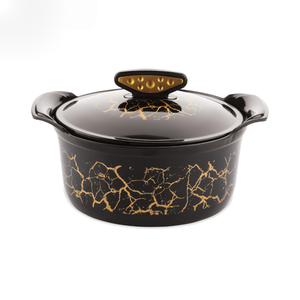 Meilleur plat de service design avec ustensiles de cuisine Casserole décorative en acier avec couvercle. - Product Image 1