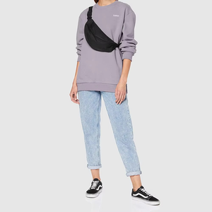 Sudadera de manga larga de alta calidad con logotipo personalizado para mujer, ropa informal de último diseño, sudaderas con capucha con hombros caídos para mujer - Product Image 6