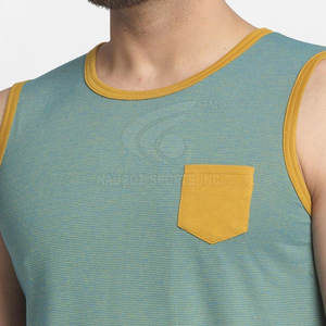 Camiseta sin mangas para gimnasio para hombre, ropa deportiva informal de punto transpirable de secado rápido - Product Image 6