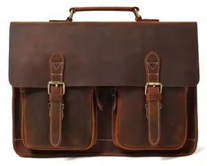 Bolsos de cuero de primera calidad Fabricante de bolsos de cuero de grano completo para ordenador portátil a bajo precio - Product Image 1