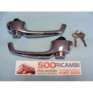 Poignées de porte extérieures chromées de haute qualité de marque générique Fiat 500 F/L/R Coppia Maniglia Porta MS97 - Product Image 1
