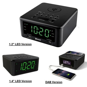 CR-188W 1.2 "hoặc 1.4" LED hiển thị đồng hồ báo thức FM Radio với sạc không dây và bluetooth/âm thanh tự nhiên - Product Image 2