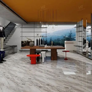 กระเบื้องพอร์ซเลนขัดเงาขนาด 600x1200 มม. ป้องกันการลื่น สำหรับใช้ภายในอพาร์ทเมนต์และห้องโถง - Product Image 5