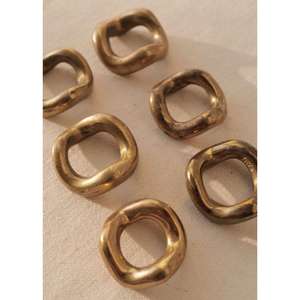 Artisan-<b>crafted</b> Solid Brass Napkin <b>Rings</b> With Gold-tone Finished & Perfect <b>for</b> Formal and Festive Dinner Occasions - Product Image 5