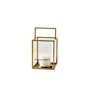 Handmade Gold Plated Metal <b>Lantern</b> for Tea <b>Light</b> <b>Indoor</b> Home Decorative for Easter - Product Image 3