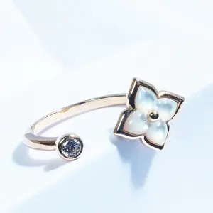 Anillo de Compromiso y Matrimonio de Plata de Primera Calidad, Corte Princesa, con Circonitas, Clásico, Ajustable, para Mujer y Hombre - Product Image 6