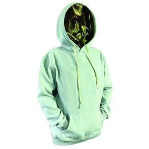 Sudadera con capucha con forro polar 100% algodón de alta calidad y seda de lujo con logotipo personalizado y cubierta bordada de peso pesado para hombre - Product Image 2