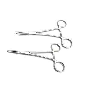 Pince hémostatique chirurgicale en acier inoxydable de haute qualité moustique incurvée/droite avec système de verrouillage à rachet Source d'alimentation manuelle - Product Image 5