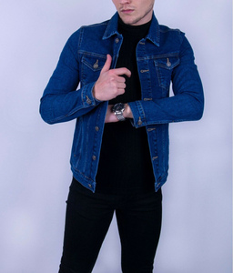 Chaqueta vaquera de tela suave y cómoda Versátil Casual Suelto Botonadura Cuello alto Estampado completo Chaqueta de estilo callejero - Product Image 1