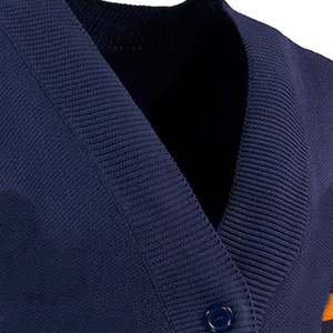 Año Nuevo azul marino invierno acrílico cárdigan suéter personalizado Color y bordado suéter de punto Sorority University College para Unisex - Product Image 2