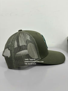 Chapeaux de camionneur unisexe à profil moyen 6 panneaux Casquettes de sport en maille de coton Logo brodé en 3D personnalisé à la mode pour l'extérieur OEM Vietnam - Product Image 2