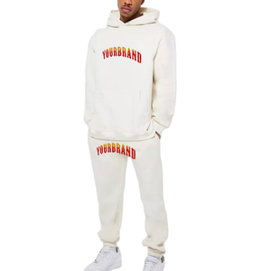 Conjunto Deportivo Personalizado para Hombre con Logotipo, Sudadera con Capucha de Felpa Gruesa y Pantalones Deportivos, Cómodo Conjunto Deportivo Trackstar OEM de Marca Privada - Product Image 1