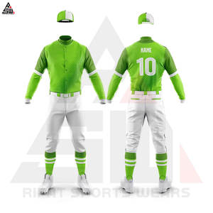 Uniformes de Béisbol Personalizados al por Mayor de Alta Calidad, Conjuntos Transpirables 100% Poliéster, Cuello Redondo Unisex para Adultos, Logotipo Personalizado - Product Image 2