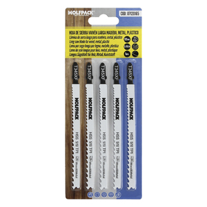 Long Jigsaw Blade for Wood/Metal/Plastic, Medium/Heavy Cutting, 5 Pieces. Chrome Vanadium Blade 58. Universal T-Shank. - Product Image 5