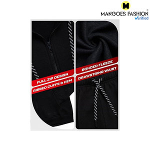 Conjunto Deportivo de 2 Piezas para Hombre, Sudadera con Capucha y Cremallera Completa, Pantalones Jogger con Bolsillos, Tela de Poliéster, Lavado Ácido, Interior de Felpa Suave - Product Image 5