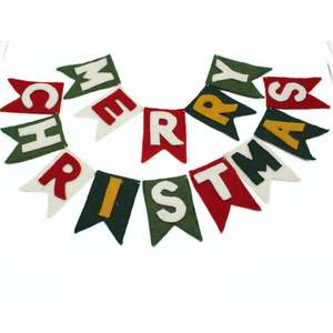 Guirnalda de Navidad Tradicional Ecológica de Fieltro de Lana Premium, Hecha a Mano, Decoración para Colgar en la Pared, Kriti - Product Image 4