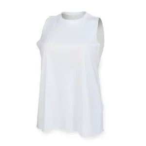 Camiseta Promocional Personalizable de Cuello Alto y Abertura Lateral para Mujer, de Alta Visibilidad - Product Image 3
